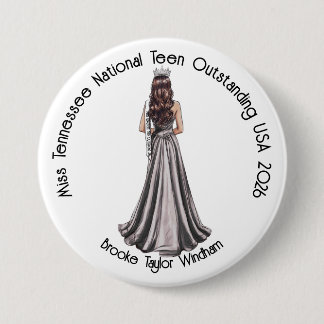 Tiener Verkiezing Knop - Deelnemer Steun Speld Ronde Button 7,6 Cm