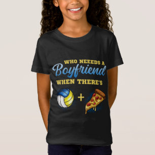 Tiener volleybal & pizza liefde grappig die een jo t-shirt