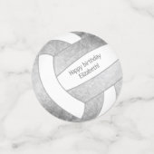 tiener zilvervolleybalwedstrijd confetti (Kleine voorkant)