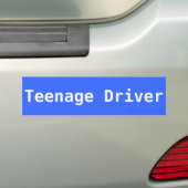 tienerblauwe bumpersticker (Op auto)