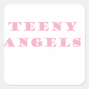 tienerengelen vierkante sticker
