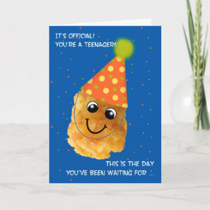 Tienerjongen op verjaardag 13 Funny Tater Tot Kaart