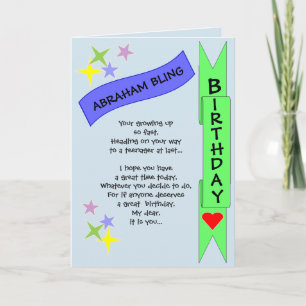 Tieners Birthday-kaart Kaart