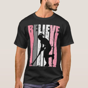 Tieners geloven Hockeyteam veldhockey Retro T-shirt