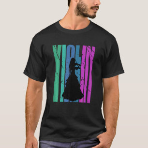 Tieners Retro Viool Silhouet Teamgenoten Meisjes T-shirt