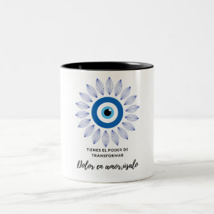 Tienes El Poder de Transformar Dolor en Amor Cup Tweekleurige Koffiemok