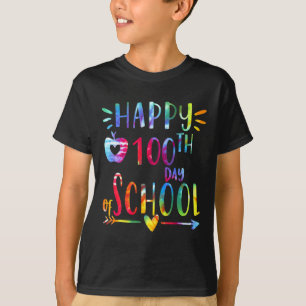 Tienkleurstof 100 dagen op school 100e dag van de t-shirt