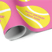 Tiennis ball kids Birthday party wrappaper Cadeaupapier (Rol Hoek)