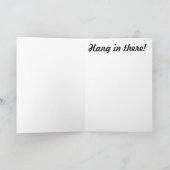 Tiens bon ! Carte de voeux de chat (Intérieur)