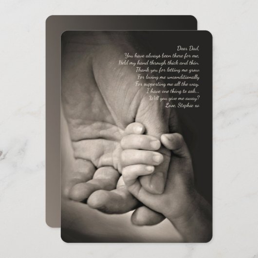 Tiens ma carte de demande père main (Devant / Derrière)