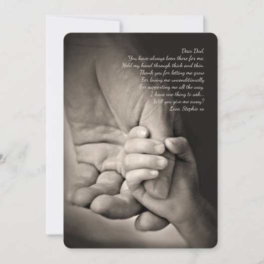 Tiens ma carte de demande père main (Devant)