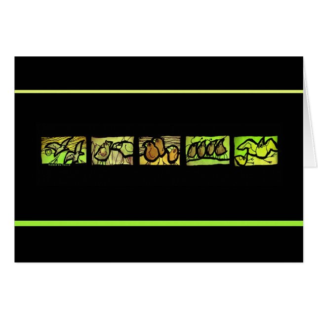 Tierce en Taille Vert Card (Voorkant Horizontaal)