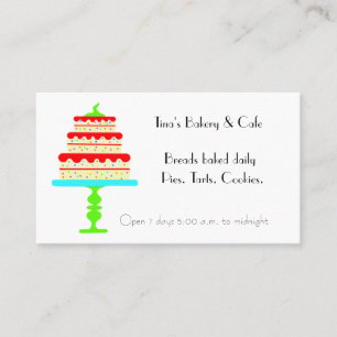 Tiered Bakery Cake Visitekaartje