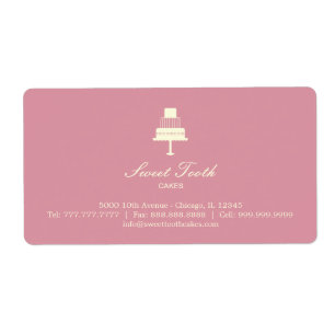 "Tiered Cake" Cake Box Label - Horizontaal