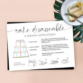 Tiered Cake Serving Guide Elegant Script minimaal Visitekaartje