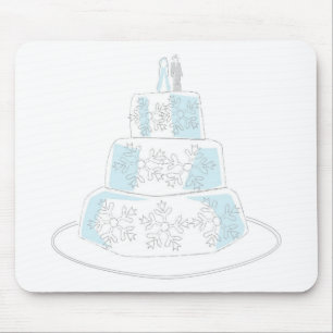 Tiered Cake van Huwelijk drie met de Versiering Muismat