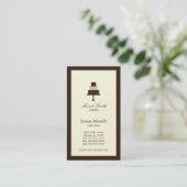 Tiered Cake Visitekaartje - Chocolade (Staand voorkant)