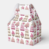 Tiered Wedding Cakes Schattige Pattern Bedankdoosjes (Achterkant)