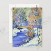 Tiergarten im Winter, beroemd schilderij Briefkaart (Voorkant / Achterkant)