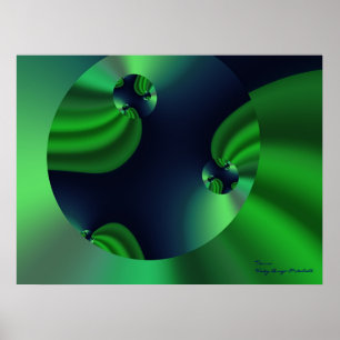 Tierra Earth Cool Abstract Fine Art Fractal Poster