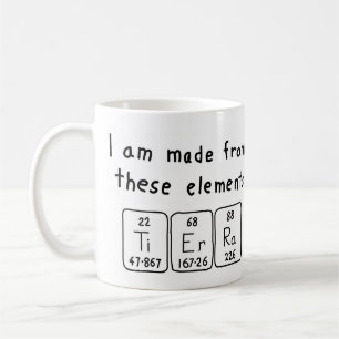 Tierra nom de table périodique mug