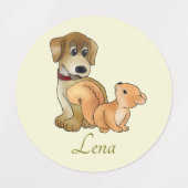 Tierrisches Doppel Labels (Design 2)