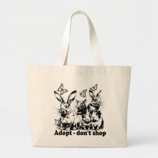 Tierschutz - Adopt don't shop Grote Tote Bag