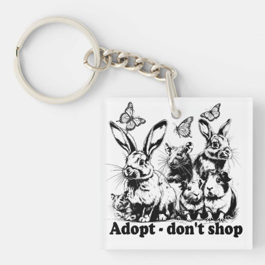 Tierschutz - Adopt don't shop Sleutelhanger (voorkant)