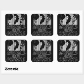 Tierschutz Elefant Löwe Steinbock Tiere Vierkante Sticker (Vel)