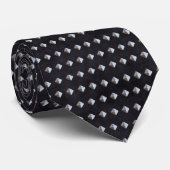 Ties met zwarte metalen noppen stropdas (Opgerold)