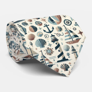 Tiewel Mid Century Modern Nautisch Thema Stropdas