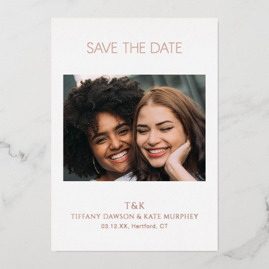 Tiffany Bold Faire-Part de Mariage Moderne (Recto)