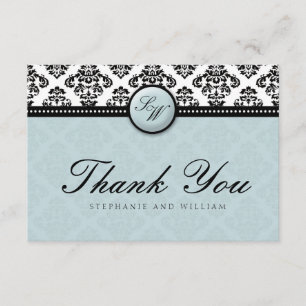 Tiffany Damask Mariage Carte de remerciements