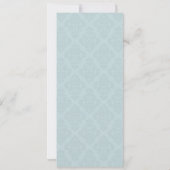 Tiffany Damask Monogram Wedding Invitation Kaart (Achterkant)