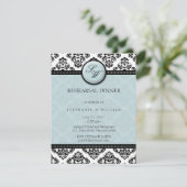 Tiffany Damask Monogramme - Carte de la répétition (Debout devant)