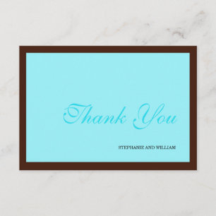 Tiffany et Carte de remerciements Mariage Brown