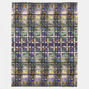 Tiffany Glas in lood Clematis Floral Flowers Fleece Deken