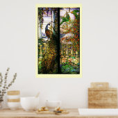 Tiffany Glas in lood Peacock Parrots Print (Keuken)