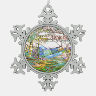 Tiffany Glas in lood Snowflake Ornament