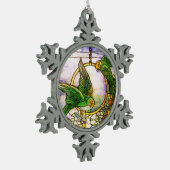 Tiffany Glas in lood Snowflake Ornament (Links)