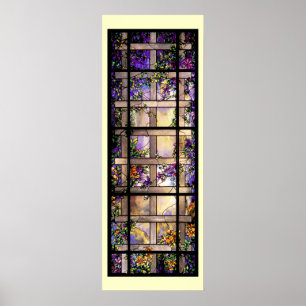 Tiffany Glazen in lood lijnen afdrukken Poster