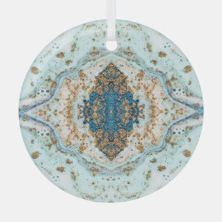 Tiffany Gold: Luxe marmer naadloos Glas Ornament