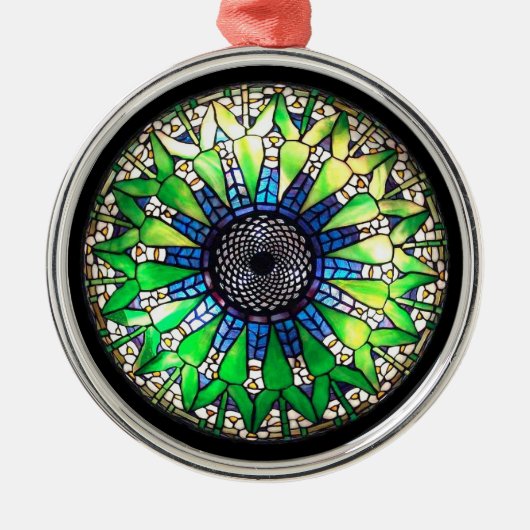 Tiffany Green-versiering Metalen Ornament (Voorkant)