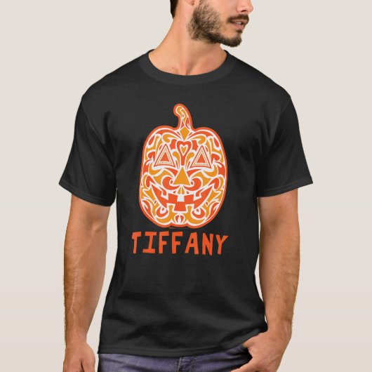 Tiffany Halloween Sugar Skull Design T-shirt (Voorkant)
