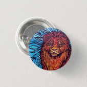 Tiffany Lion Painting Ronde Button 3,2 Cm (Voorkant /achterkant)