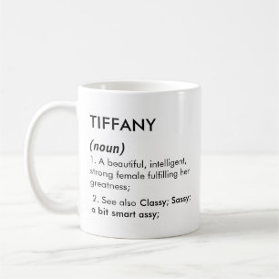 Tiffany naam, Bewerkbare naam, Aangepaste naam Koffiemok