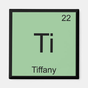 Tiffany Naam Chemie Element Periodiek Systeem Magneet