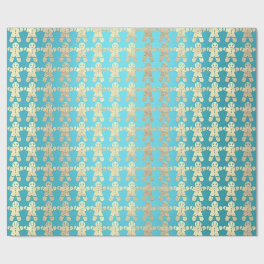 Tiffany Ocean BeachGoud Kerstmis Ginger Brood Guy Cadeaupapier (Vlak)