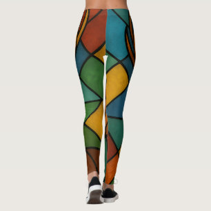 Tiffany-stijl Gebrandschilderd Glasontwerp met Her Leggings