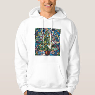 Tiffany-stijl Gebrandschilderde Kerstboom Hoodie